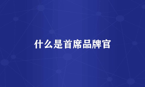 什么是首席品牌官