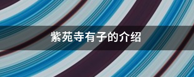 紫苑寺有子的介绍