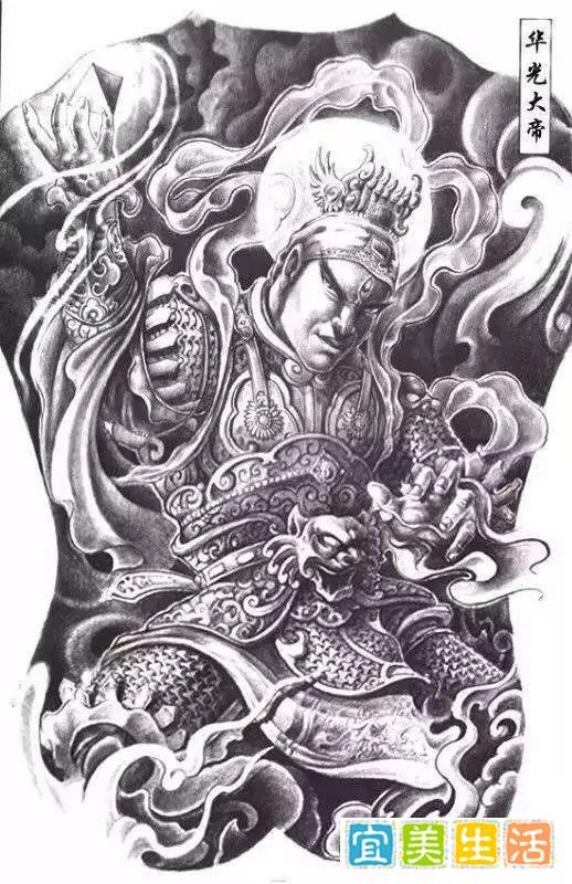 我是雕刻师--素描手稿第四期:二郎神纹身手稿