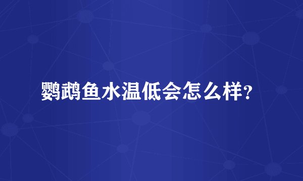 鹦鹉鱼水温低会怎么样？