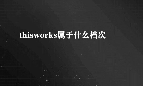 thisworks属于什么档次