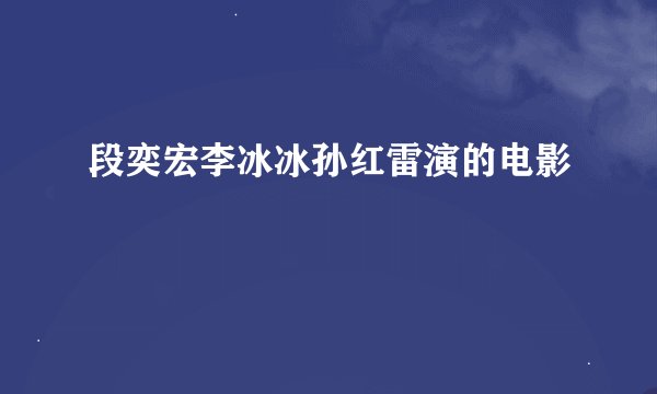 段奕宏李冰冰孙红雷演的电影