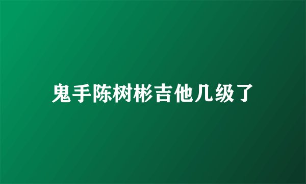 鬼手陈树彬吉他几级了