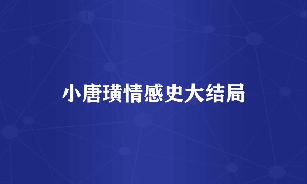 小唐璜情感史大结局