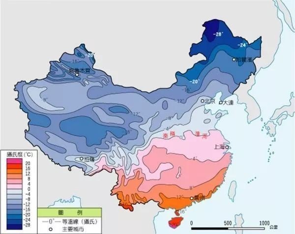 为什么说等温线稀疏，温差小？