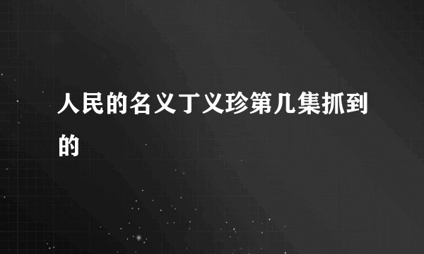 人民的名义丁义珍第几集抓到的