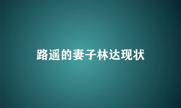 路遥的妻子林达现状