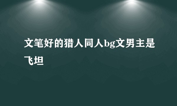 文笔好的猎人同人bg文男主是飞坦