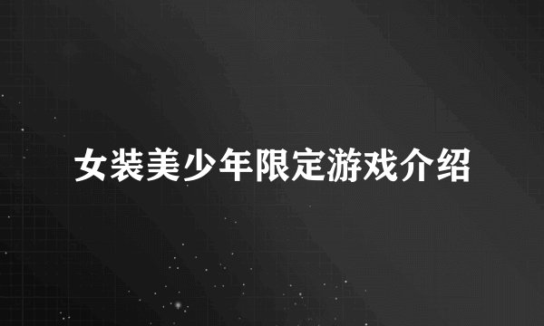 女装美少年限定游戏介绍