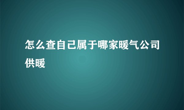 怎么查自己属于哪家暖气公司供暖