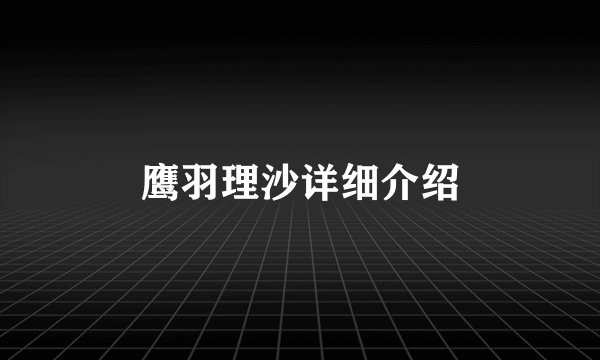 鹰羽理沙详细介绍