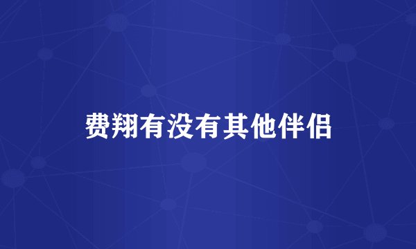 费翔有没有其他伴侣