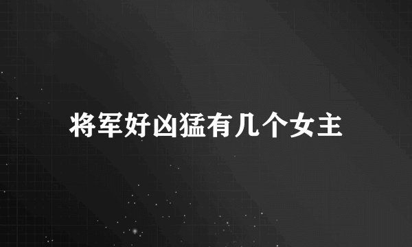 将军好凶猛有几个女主