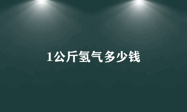 1公斤氢气多少钱