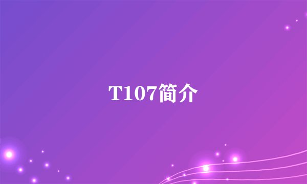 T107简介
