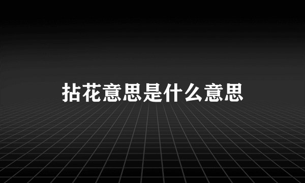 拈花意思是什么意思