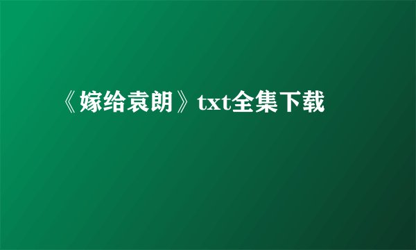《嫁给袁朗》txt全集下载