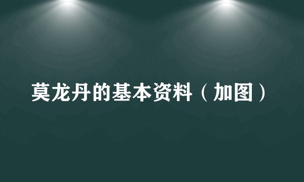 莫龙丹的基本资料（加图）