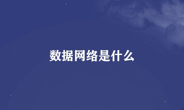 数据网络是什么