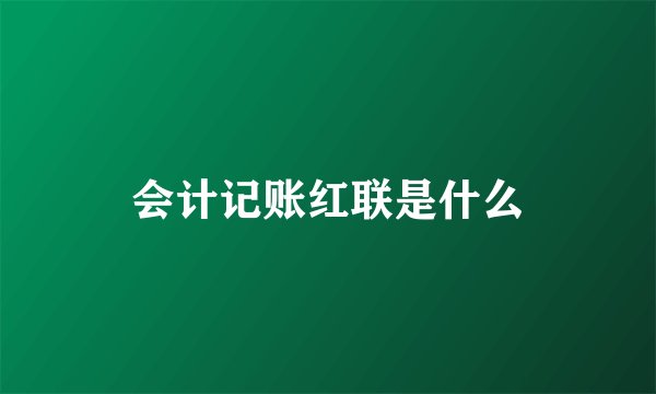 会计记账红联是什么