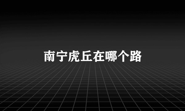 南宁虎丘在哪个路