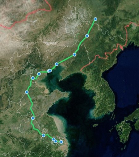 上海至哈尔滨自驾车路线