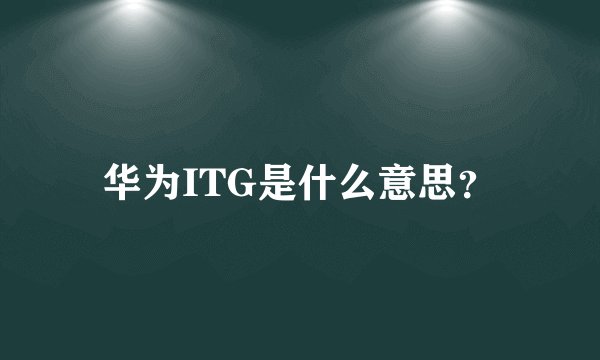 华为ITG是什么意思？