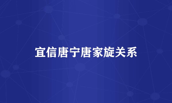 宜信唐宁唐家旋关系