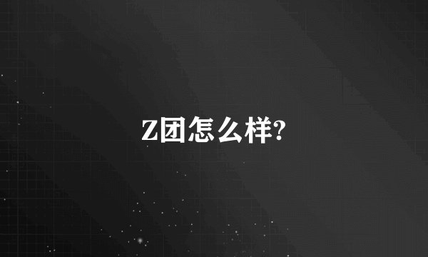 Z团怎么样?