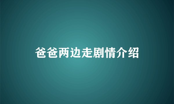 爸爸两边走剧情介绍