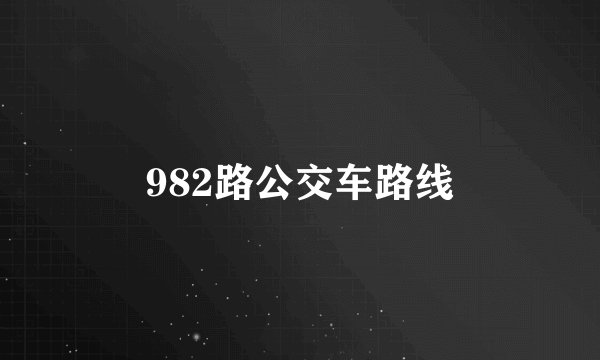 982路公交车路线