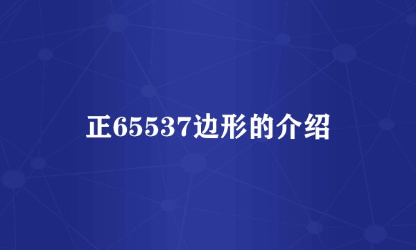 正65537边形的介绍