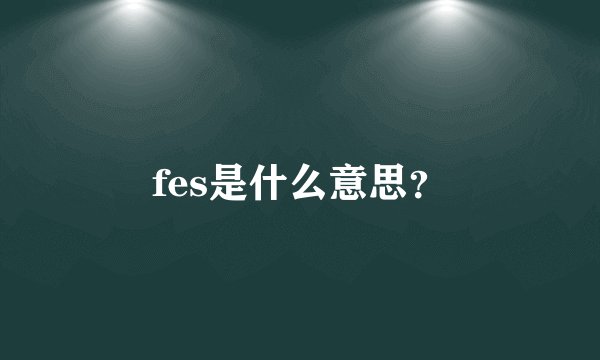 fes是什么意思？