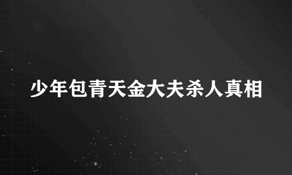 少年包青天金大夫杀人真相
