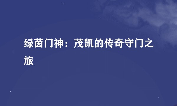 绿茵门神：茂凯的传奇守门之旅