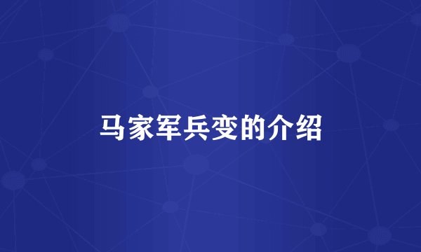 马家军兵变的介绍