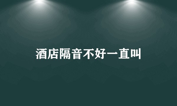 酒店隔音不好一直叫