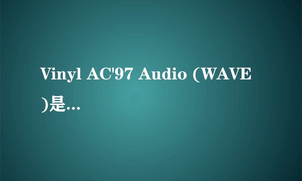 Vinyl AC'97 Audio (WAVE)是什么声卡,