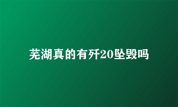 芜湖真的有歼20坠毁吗