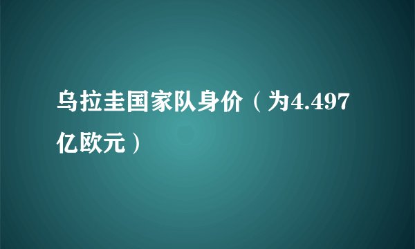 乌拉圭国家队身价(为4.497亿欧元)