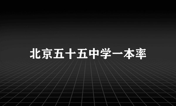 北京五十五中学一本率