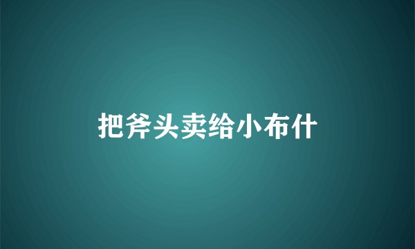 把斧头卖给小布什