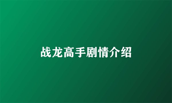战龙高手剧情介绍