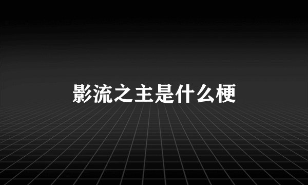 影流之主是什么梗