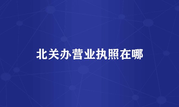 北关办营业执照在哪