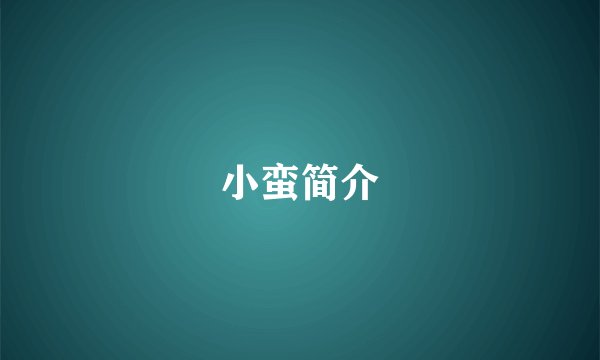 小蛮简介
