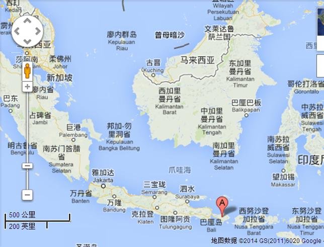 想知道: 印度尼西亚的巴厘岛在地图哪个位置?