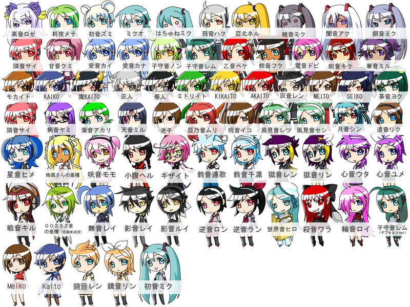 由初音演化的亚种都有谁？