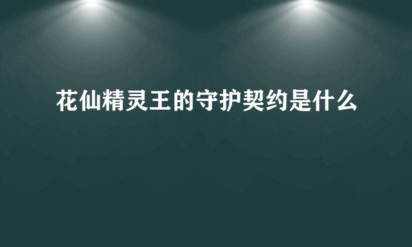 花仙精灵王的守护契约是什么