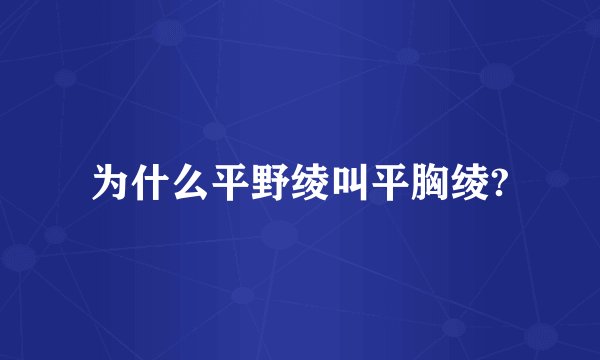 为什么平野绫叫平胸绫?